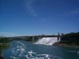 [Photo of Rainbow Bridge and the American Falls]
