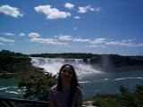 [Photo of Ying and the American Falls]