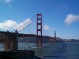 [Photo of the Golden Gate Bridge and Fort Point]
