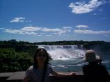 [Photo of Ying and the American Falls]